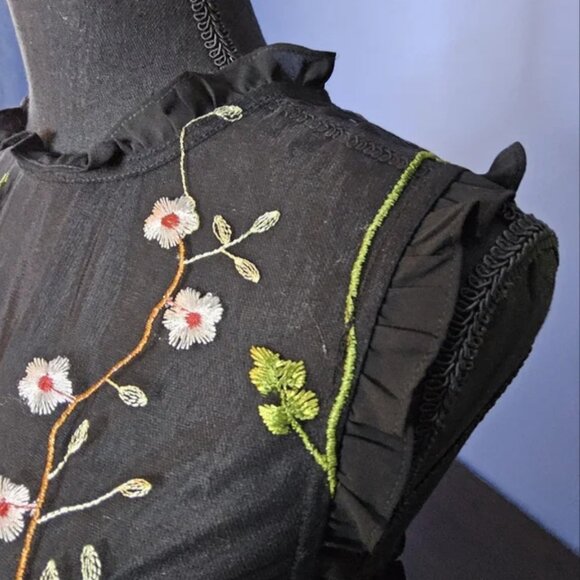 CITY STUDIO Created for Macy's Floral-Embroidered Fit & Flare Dress(B7) - Picture 4 of 8